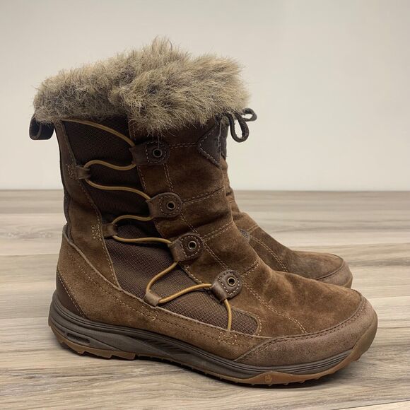 Teva Little Cloud Waterproof Boots Womens Size 7 Brown Suede 1001457 - Picture 1 of 13